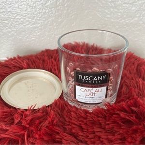 Glass Candle Container Empty with Lid Clear of Tuscany